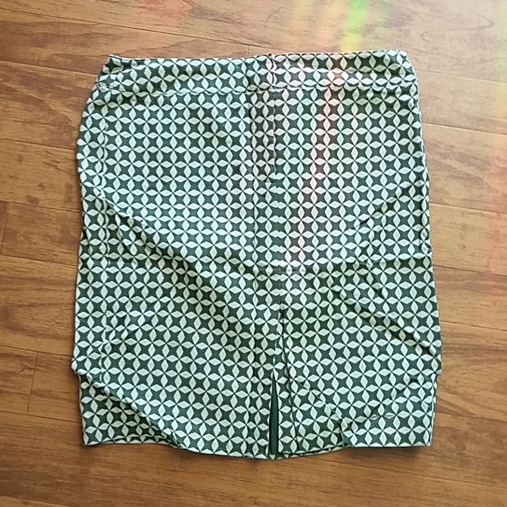 Ann Taylor Loft, size 12 skirt. Green with design